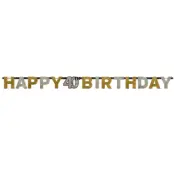 Bokstavsgirlang Happy Birthday 40 år