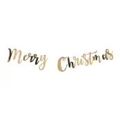 Bokstavsgirlang Merry Christmas Guld Metallic