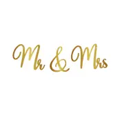 Bokstavsgirlang Mr&Mrs