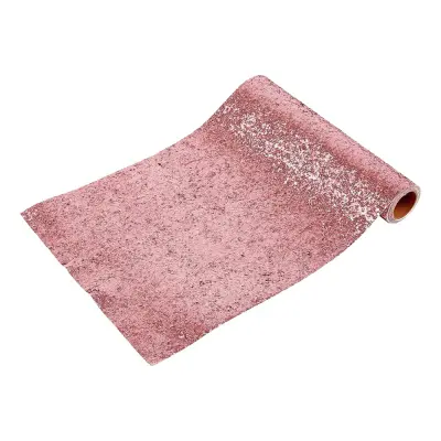 Bordslöpare Lyx Rosa/Glitter - 180 cm