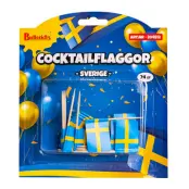 Cocktailflaggor Sverige - 24-pack