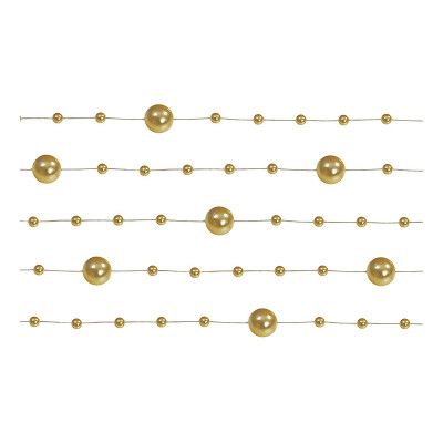 Dekorationsgirlang Pärlor Guld