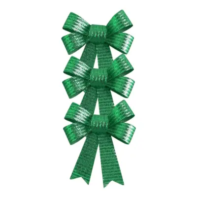 Dekorationsrosetter Metallic Grön - 3-pack