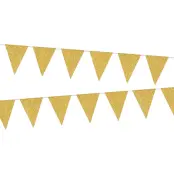 Flaggbanderoll Glamour Glitter Guld 6 m