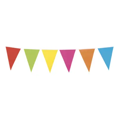 Flaggirlang Flerfärgad - 10 meter