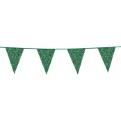 Vimpelgirlang Glitter Grön
