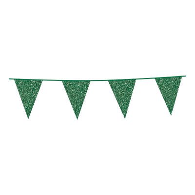 Vimpelgirlang Glitter Grön