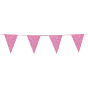 Flaggirlang Glitter Rosa