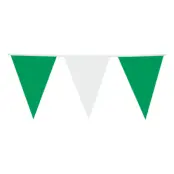 Flaggirlang Grön/Vit - 10m x 30 x 45 cm