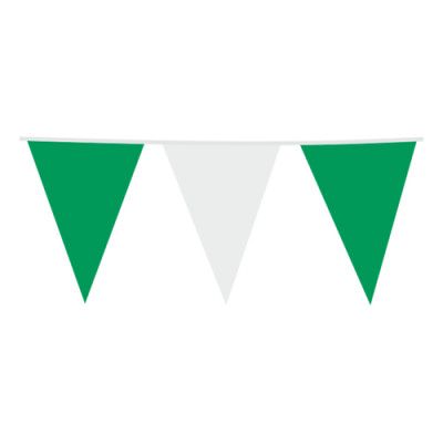 Flaggirlang Grön/Vit - 10m x 30 x 45 cm