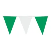 Flaggirlang Grön/Vit - 3m x 10 x 15 cm