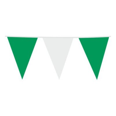 Flaggirlang Grön/Vit - 3m x 10 x 15 cm