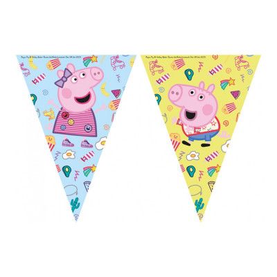 Vimpelgirlang Greta Gris Blå/Gul