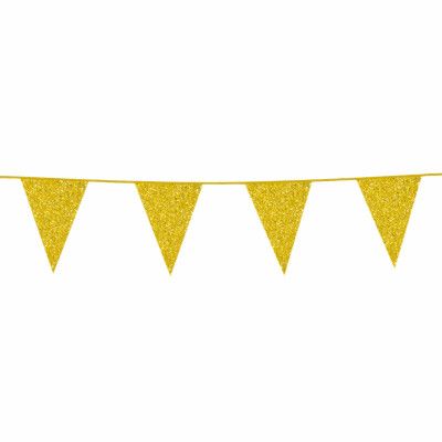 Vimpelgirlang Guld Glitter