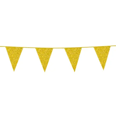 Vimpelgirlang Guld Glitter