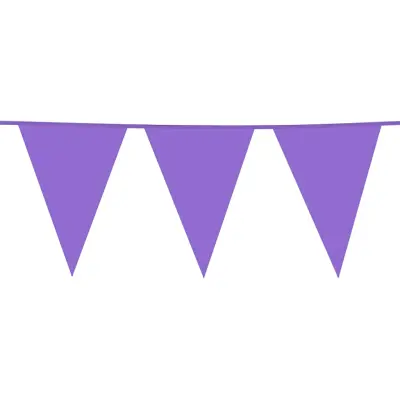 Vimpelgirlang Ljuslila - 10m x 20 x 30 cm