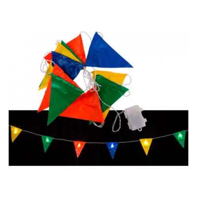 Flaggirlang med LED-belysning