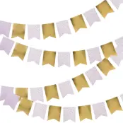 Flaggirlang Prickig/Guld Metallic