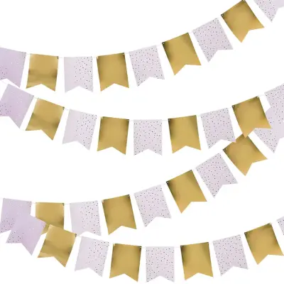 Flaggirlang Prickig/Guld Metallic