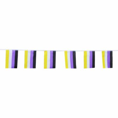 Flaggirlang Pride Ickebinär - Stor