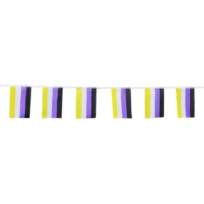 Flaggirlang Pride Ickebinär - Stor
