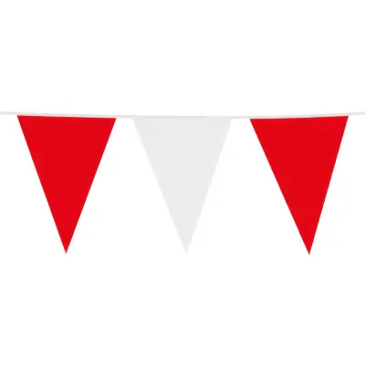 Flaggirlang Röd/Vit - 10 meter