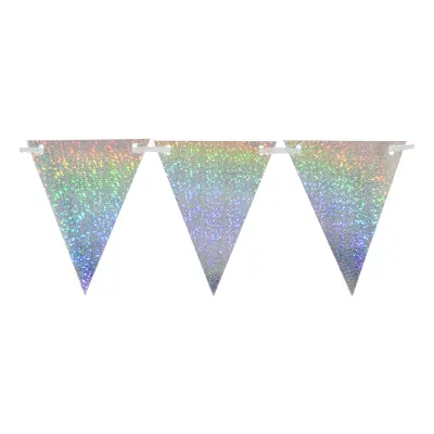 Flaggirlang Silver Sparkling