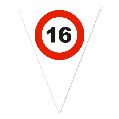 Flaggirlang Trafikskylt 16