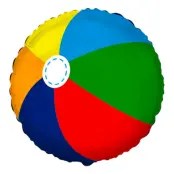Folieballong Badboll Flerfärgad