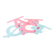Gör-Det-Själv XL Girlang - Ljusrosa&Ljusblå