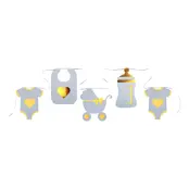 Girlang Baby Shower Blå