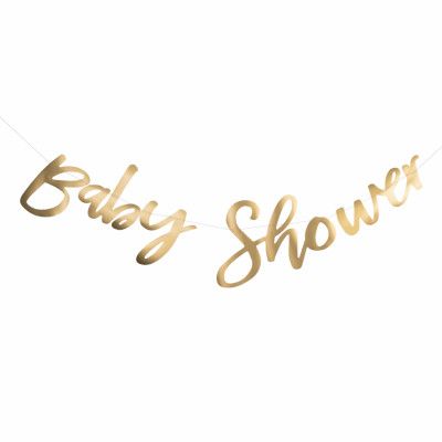 Girlang Baby Shower Matt Guld
