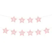 Girlang Baby Shower Stjärnor Rosa