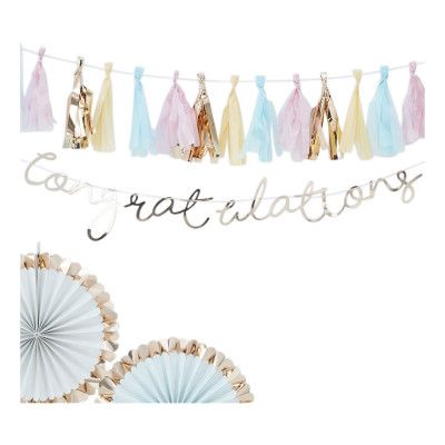 Girlang Congratulations Guld Metallic