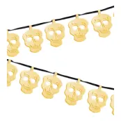 Girlang Dödskallar Glitterguld