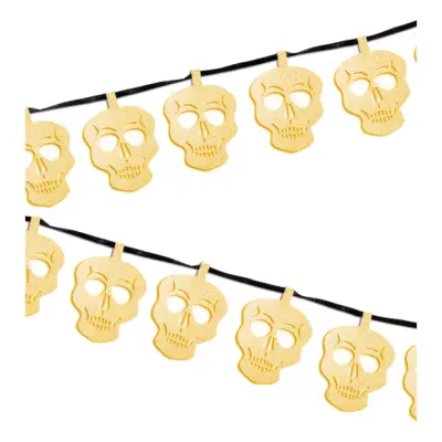 Girlang Dödskallar Glitterguld