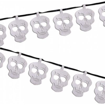 Girlang Dödskallar Glittersilver