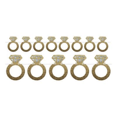 Girlang Diamantringar Guld Glitter