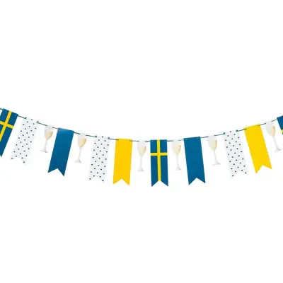 Girlang Flaggor&Champagneglas