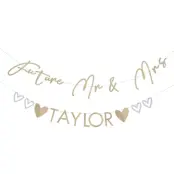 Girlang Future Mr & Mrs med Bokstäver