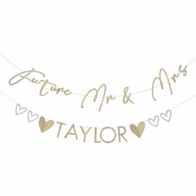 Girlang Future Mr & Mrs med Bokstäver
