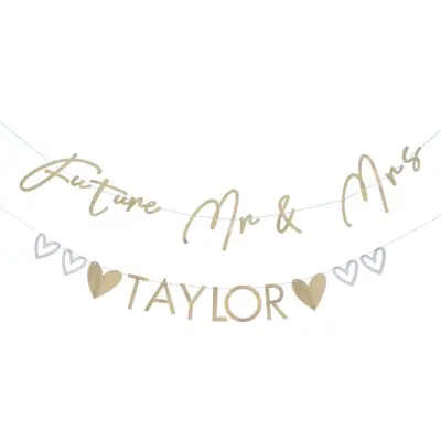 Girlang Future Mr & Mrs med Bokstäver