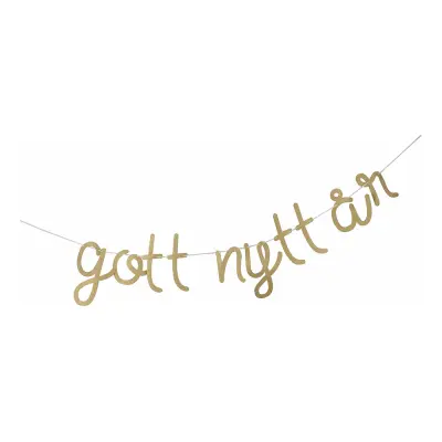 Girlang Gott Nytt År Guld Glitter