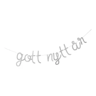 Girlang Gott Nytt År Silver Glitter