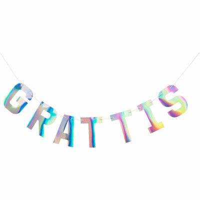 Girlang Grattis Holografisk