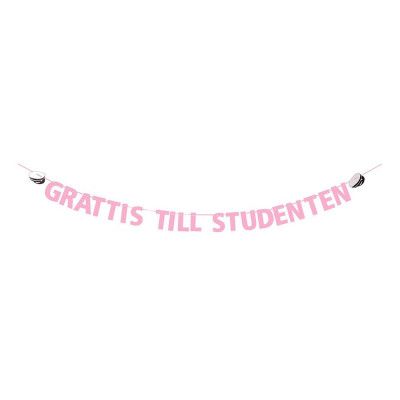 Girlang Grattis Till Studenten Rosa