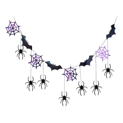 Girlang Halloween Svart/Lila