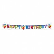 Girlang Happy Birthday Flerfärgad Ballonger