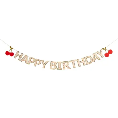 Girlang Happy Birthday Körsbär