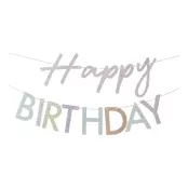 Girlang Happy Birthday Pastell